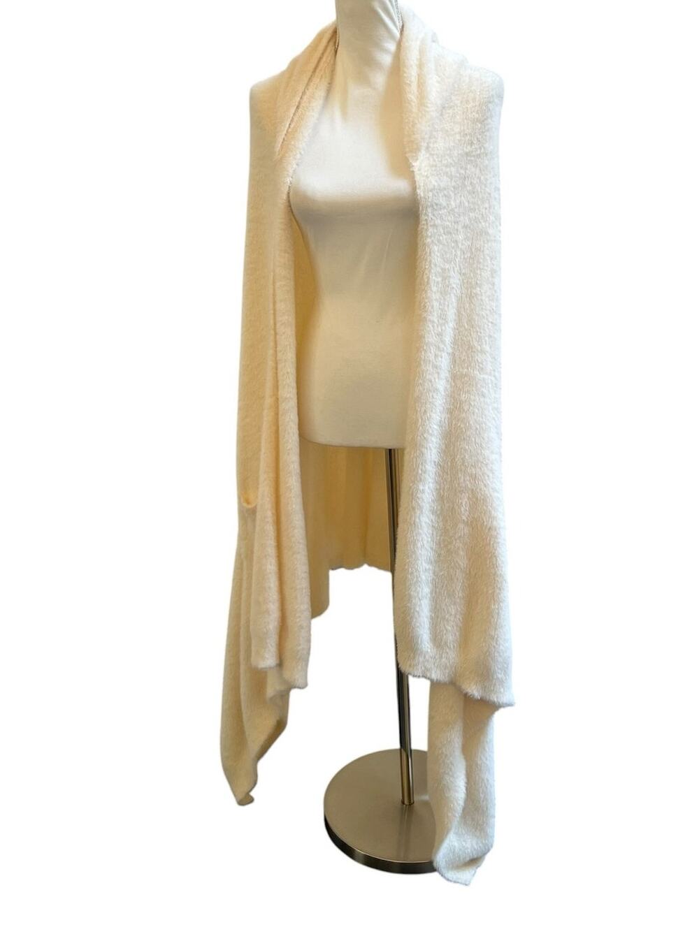 Aerie Hooded Cape Wrap One Size OSFM Ivory Cream Soft Knit Cozy Layering Shawl